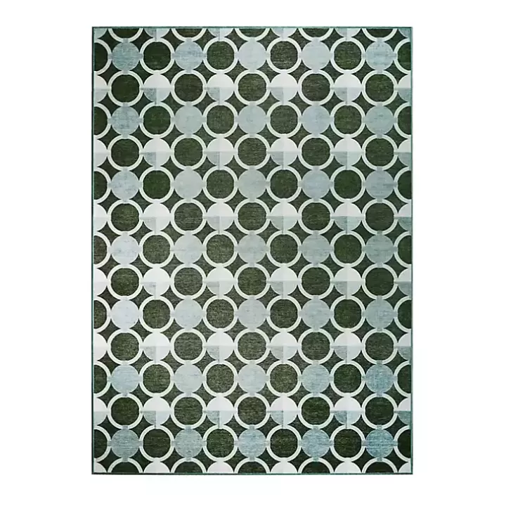 Best Dula Sage Green Washable Area Rug, 5x7 Area Rugs