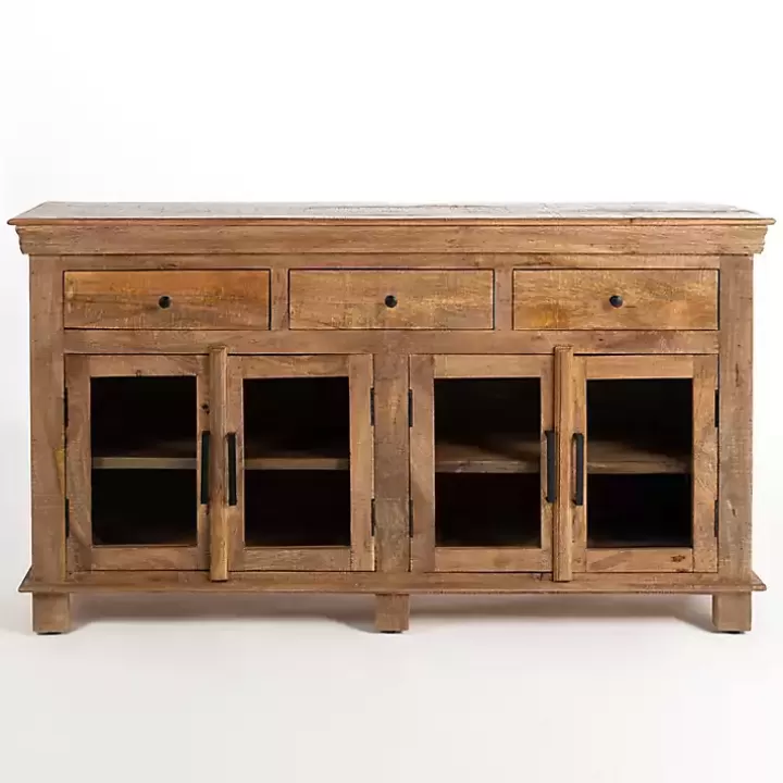 New Easton Mango Wood 4-Door Cabinet Cabinets & Sideboards