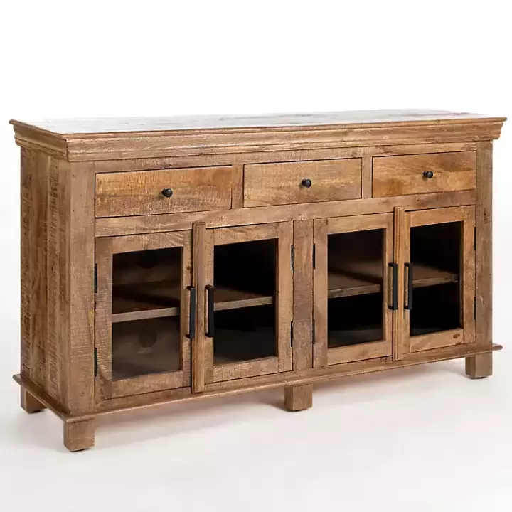 New Easton Mango Wood 4-Door Cabinet Cabinets & Sideboards