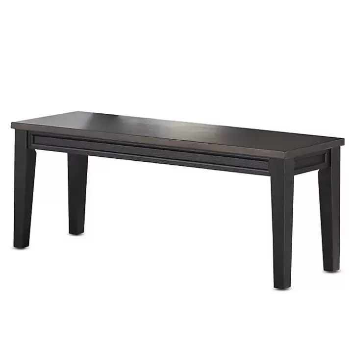 Cheap Ebony and Driftwood Two-Tone Bench Benches & Ottomans