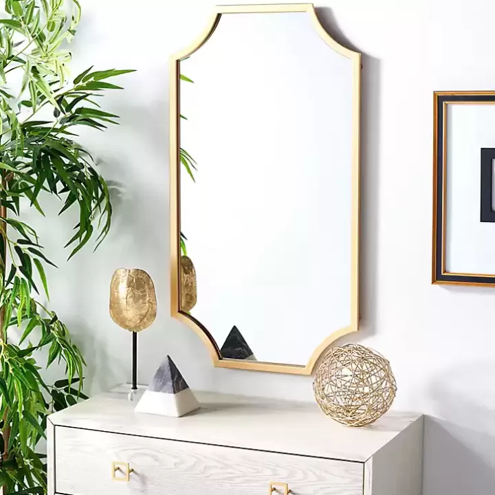 Outlet Elenin Gold Scalloped Wall Mirror Decorative Mirrors