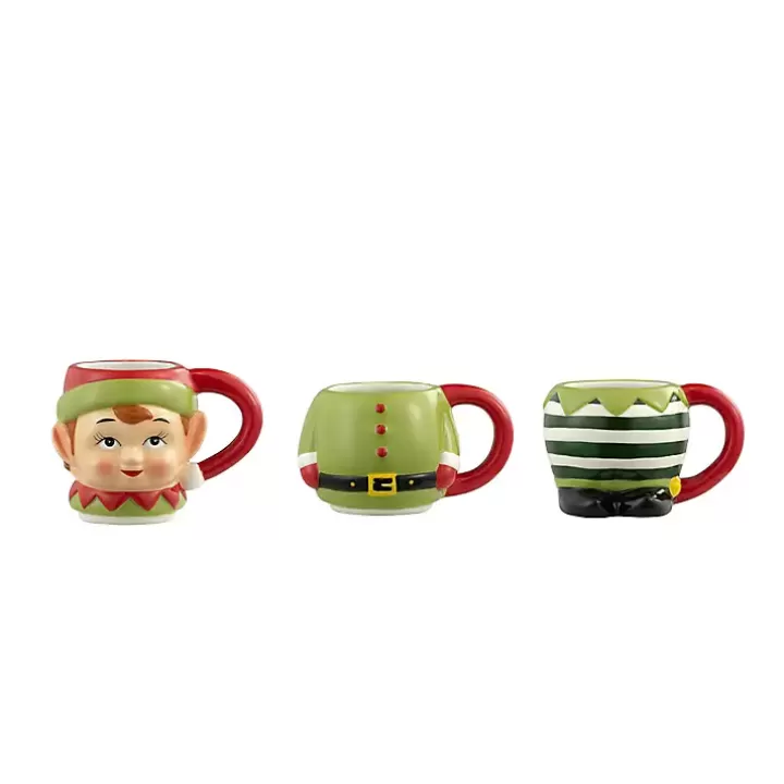 Fashion Elf Christmas Mugs, Set of 3 Glassware & Drinkware