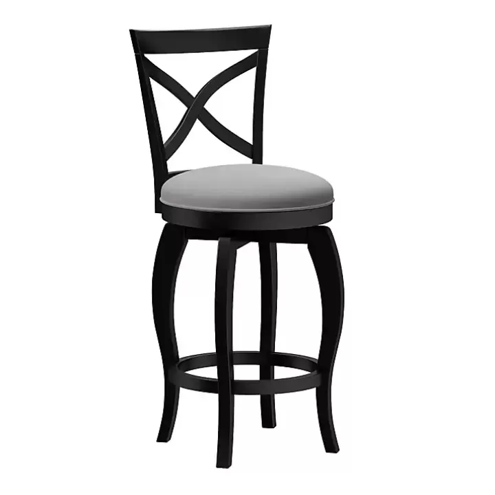 Clearance Ellendale Black Swivel Counter Stool Bar Stools & Counter Height Stools