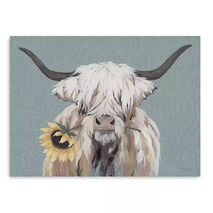 Sale Ellie with a Sunflower Canvas Art Print, 24x18 in. Canvas Art