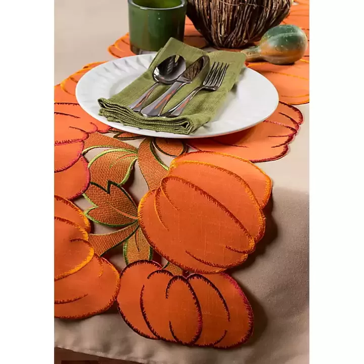 Shop Embroidered Pumpkin Table Runner Table Linens