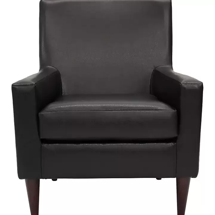 New Emma Faux Leather Accent Chair Accent Chairs