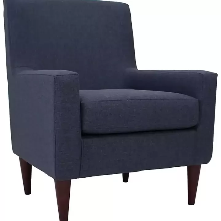 Cheap Emma Navy Upholstered Accent Chair Accent Chairs
