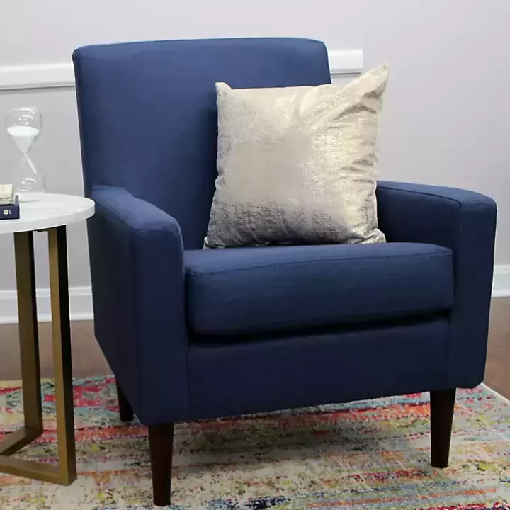 Cheap Emma Navy Upholstered Accent Chair Accent Chairs