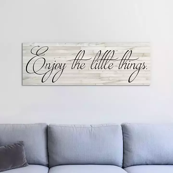 Best Sale Enjoy the Little Things Canvas Art Print, 36x12 Wall Quotes & Signs