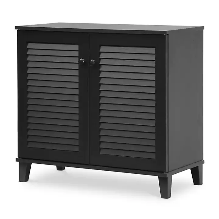 Discount Espresso Shutter Door Wooden Cabinet Cabinets & Sideboards