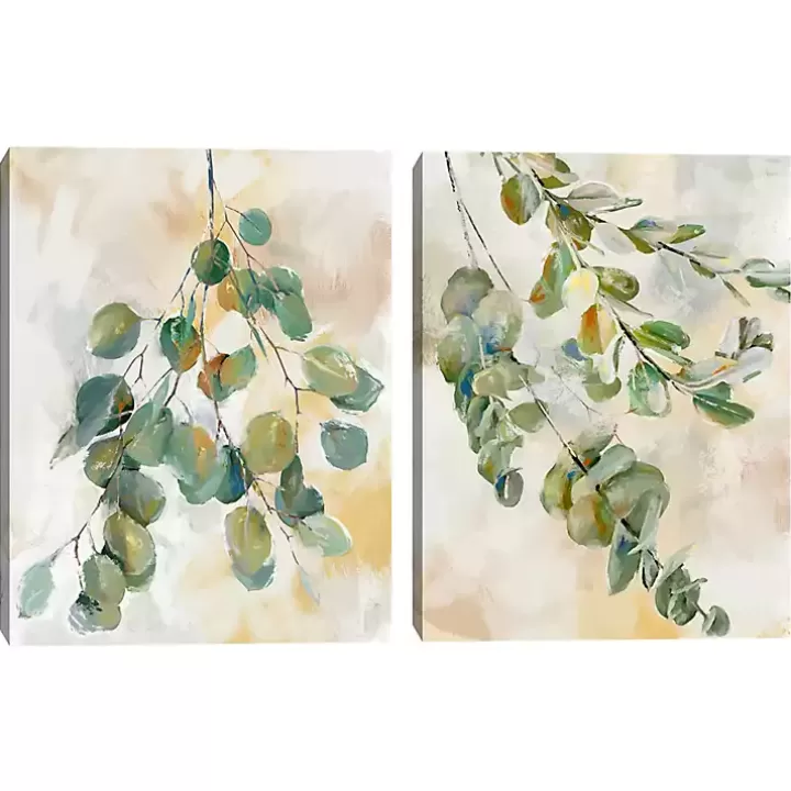 Fashion Eucalyptus I & II Canvas Art Prints, Set of 2 Canvas Art