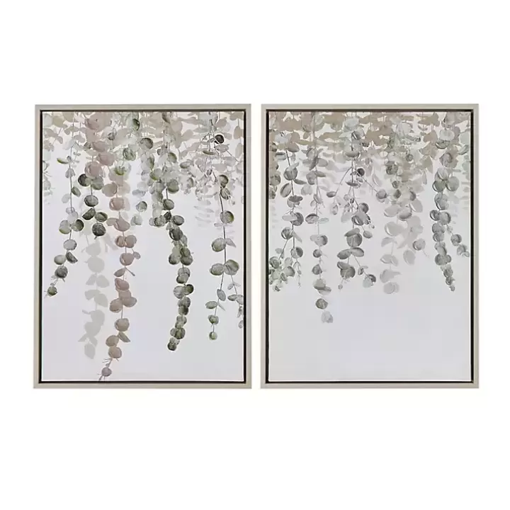 Clearance Eucalyptus Waterfall Canvas Art Prints, Set of 2 Canvas Art