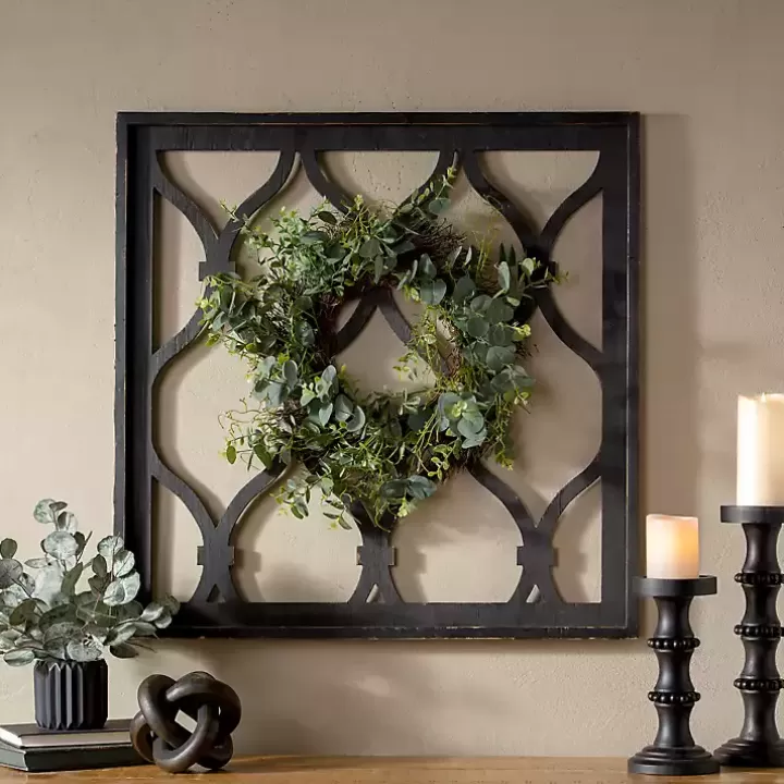 Cheap Eucalyptus Wreath Trellis Plaque Wall Plaques