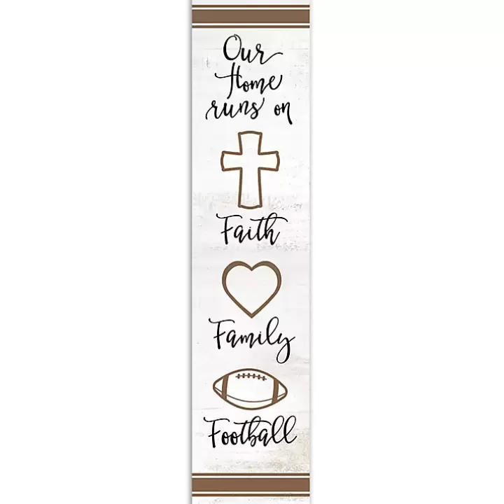 Fashion Faith Family Football Porch Board Garden Decor