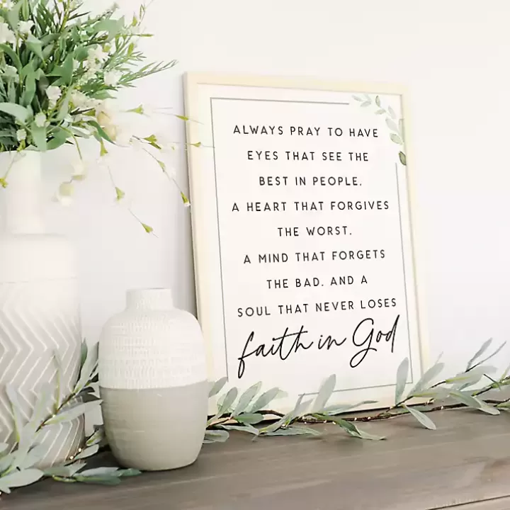 Sale Faith in God Wood Wall Plaque Wall Quotes & Signs