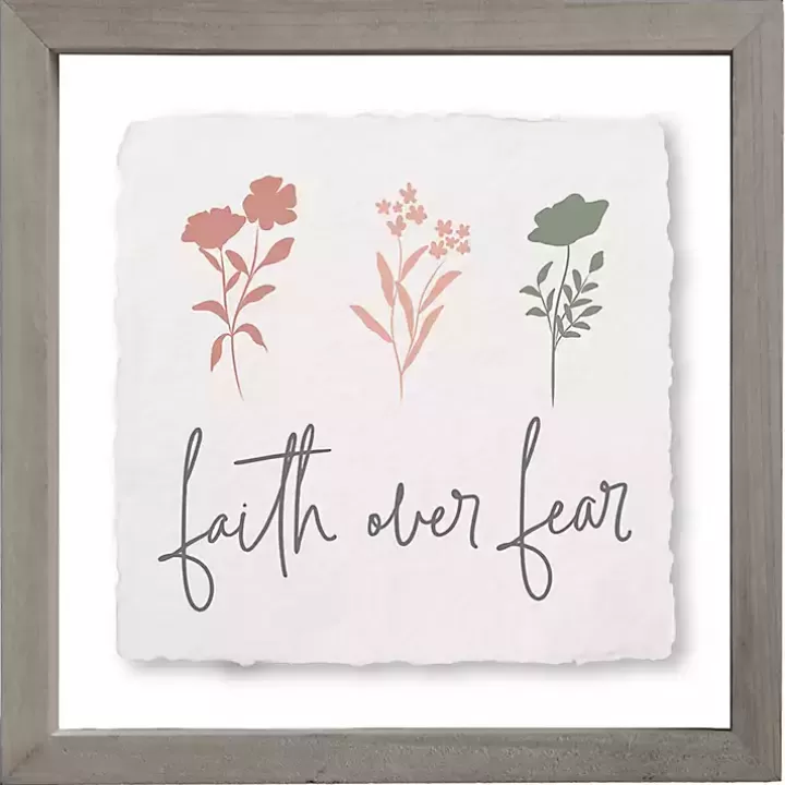 Sale Faith Over Fear Wall Plaque Wall Quotes & Signs