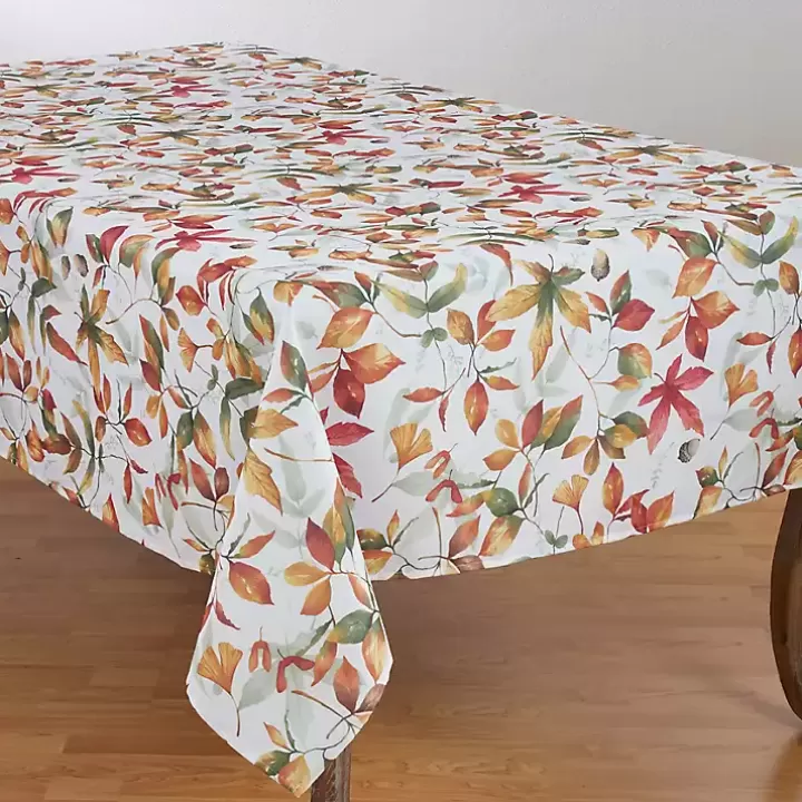 Sale Falling Leaves Acorn Harvest Table Cloth Table Linens