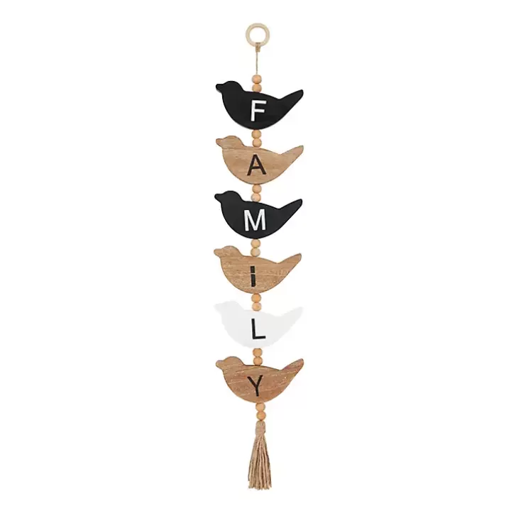 Fashion Family Bird Shaped Wood Wall Sign Wall Quotes & Signs