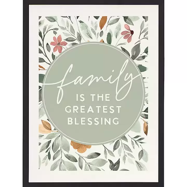 Hot Family Blessing Floral Framed Wall Plaque Wall Quotes & Signs