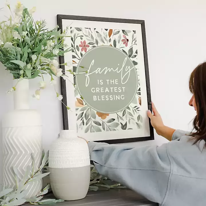 Hot Family Blessing Floral Framed Wall Plaque Wall Quotes & Signs