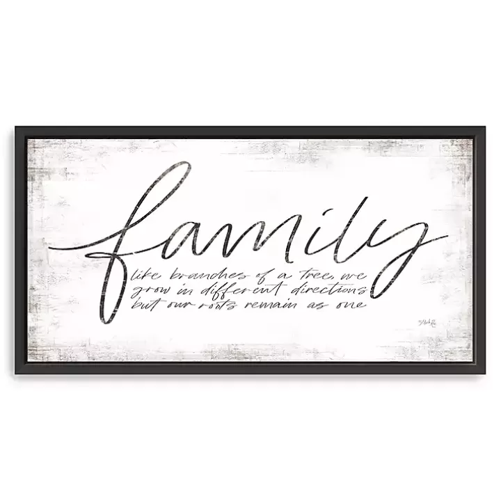 Online Family Branches Framed Canvas Art Print, 42x22 in. Wall Quotes & Signs