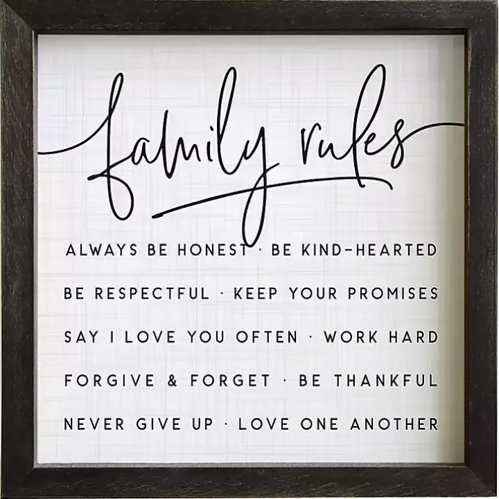 Online Family Rules Wall Plaque Wall Quotes & Signs