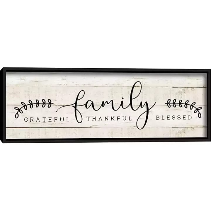 Fashion Family Thankful Grateful Blessed Wood Wall Plaque Wall Quotes & Signs