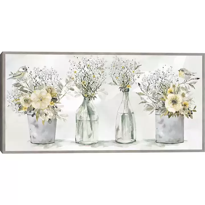 Sale Farmhouse Bouquets Framed Canvas Art Print Canvas Art