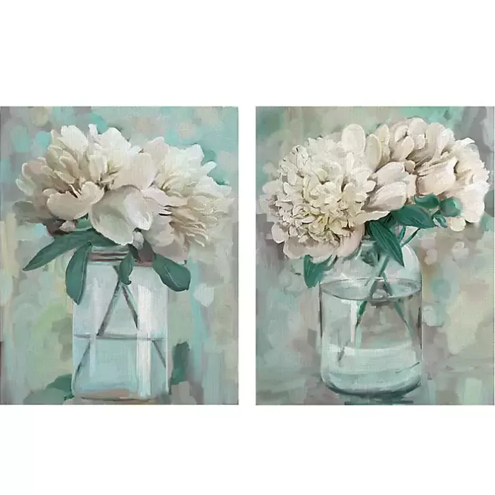 Cheap Farmhouse Peonies Canvas Art Prints, Set of 2 Canvas Art