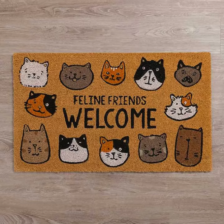 Hot Feline Friends Welcome Doormat Doormats