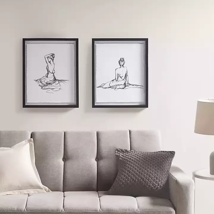 Best Sale Feminine Figures Framed Art Prints, Set of 2 Framed Art