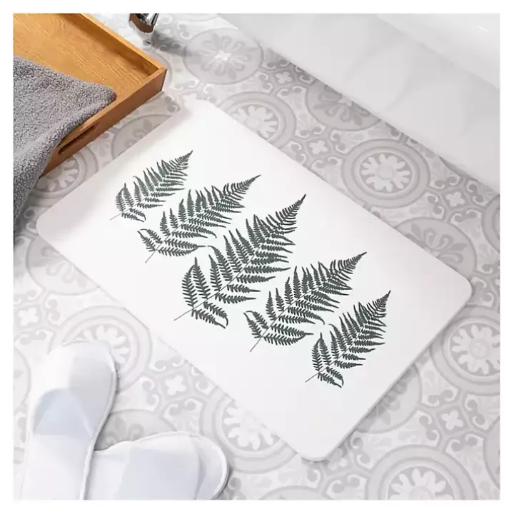 Online Fern Stone Bath Mat Bathroom Rugs