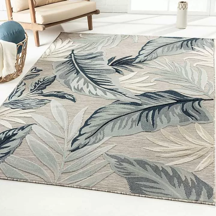 Sale Ferns and Palms Indoor/Outdoor Area Rug, 7x9 Outdoor Rugs