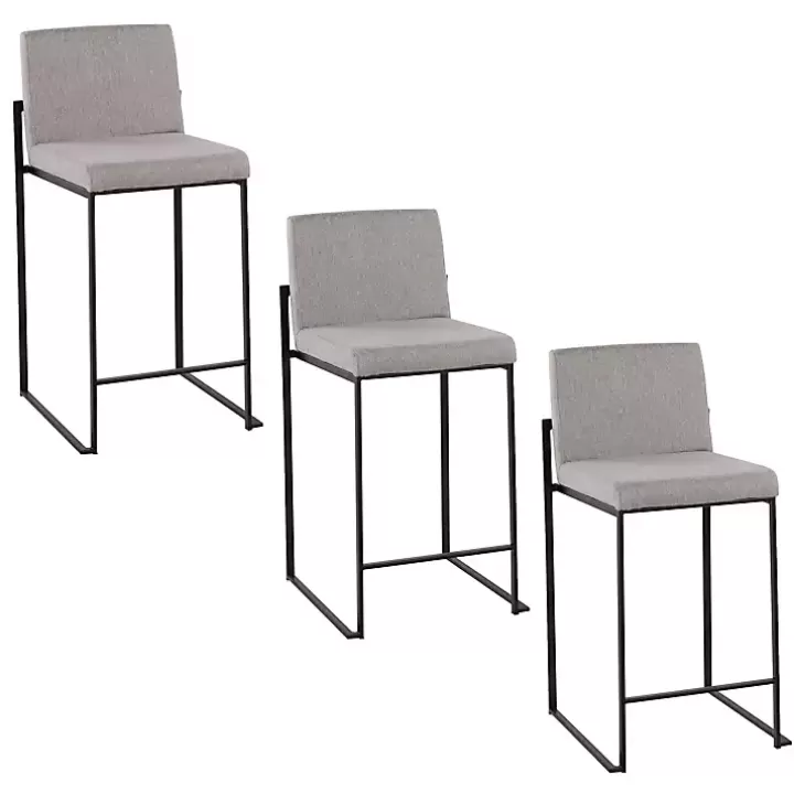 New Fiji Upholstered Counter Stools, Set of 3 Bar Stools & Counter Height Stools