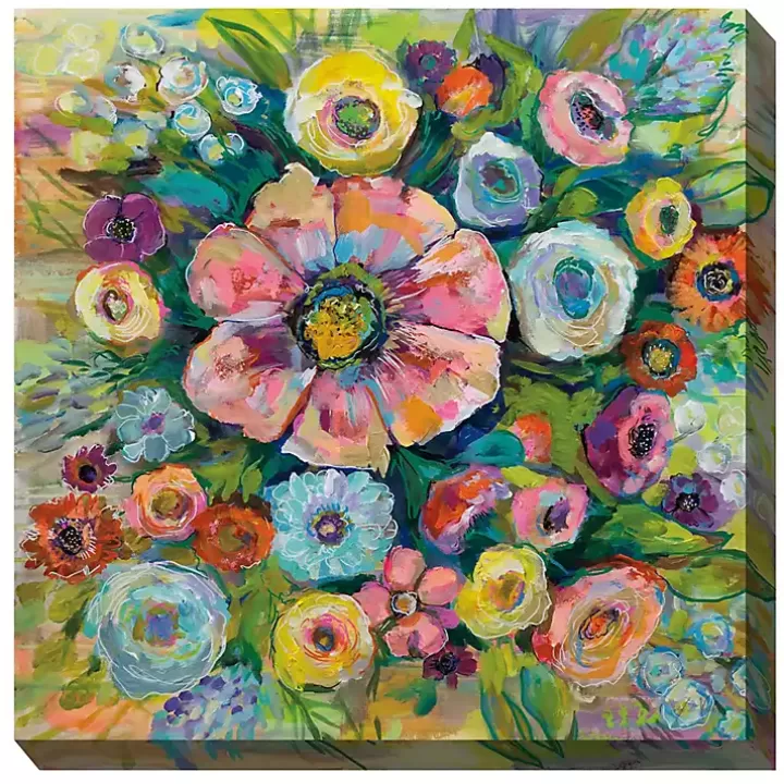 Discount Firecracker Flowers Outdoor Canvas Art Print Outdoor Wall Decor