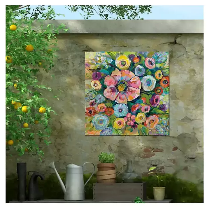 Discount Firecracker Flowers Outdoor Canvas Art Print Outdoor Wall Decor