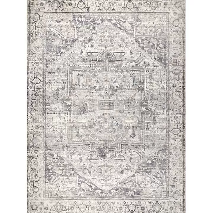 Outlet Flo Vintage Medallion Washable Area Rug, 6x9 Area Rugs