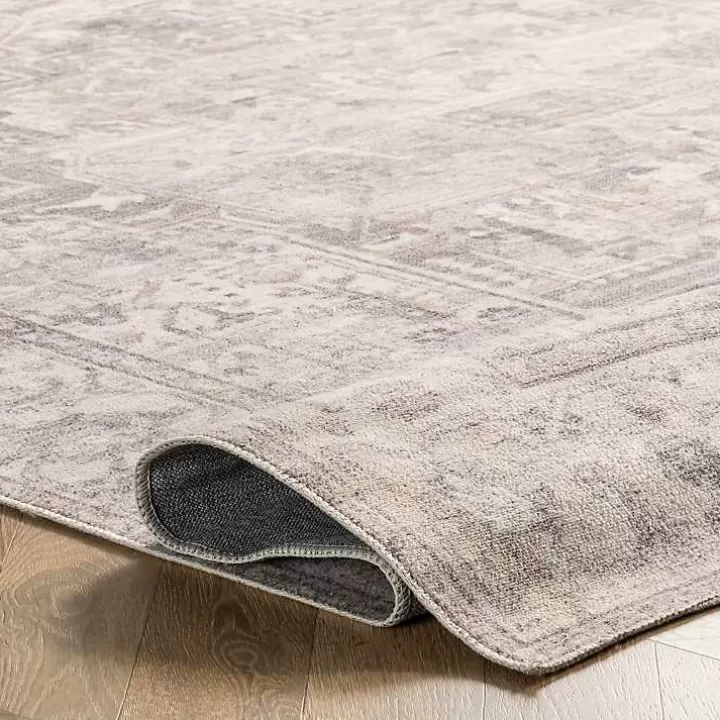 Outlet Flo Vintage Medallion Washable Area Rug, 6x9 Area Rugs