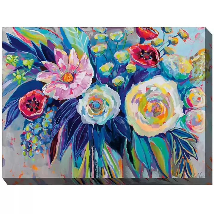 Online Floral Array Outdoor Canvas Art Print Outdoor Wall Decor