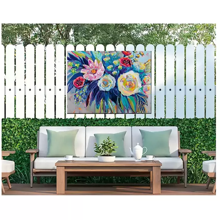 Online Floral Array Outdoor Canvas Art Print Outdoor Wall Decor