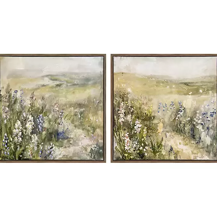 Shop Floral Meadows Framed Canvas Art Prints, Set of 2 Canvas Art