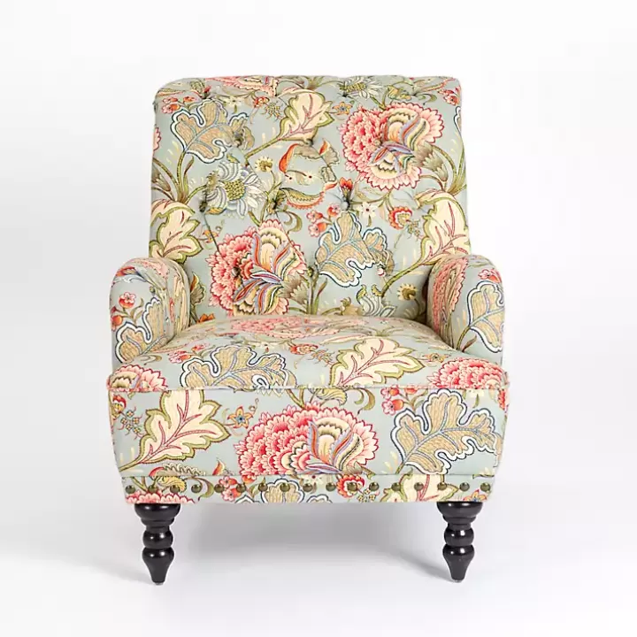 Cheap Floral Tufted Rebecca Accent Chair Accent Chairs
