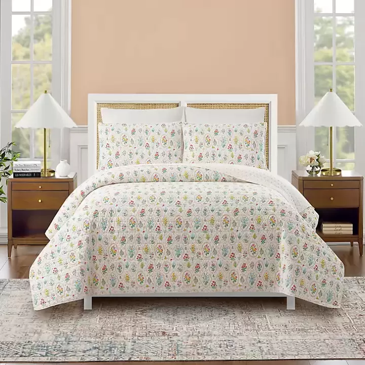 Store Floral Wallpaper 3-pc. King Quilt Set Quilts