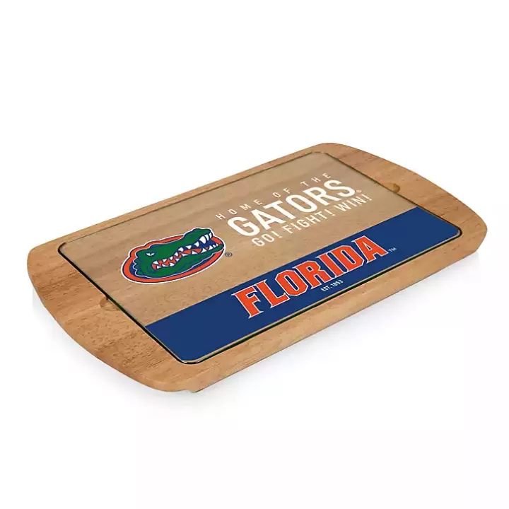 Cheap Florida Gators Wood and Glass Serving Board Serving & Entertaining