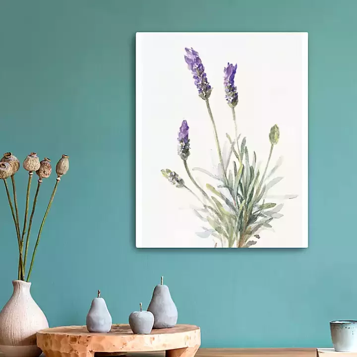 Best Floursack Lavender III Linen Canvas Art Print Canvas Art