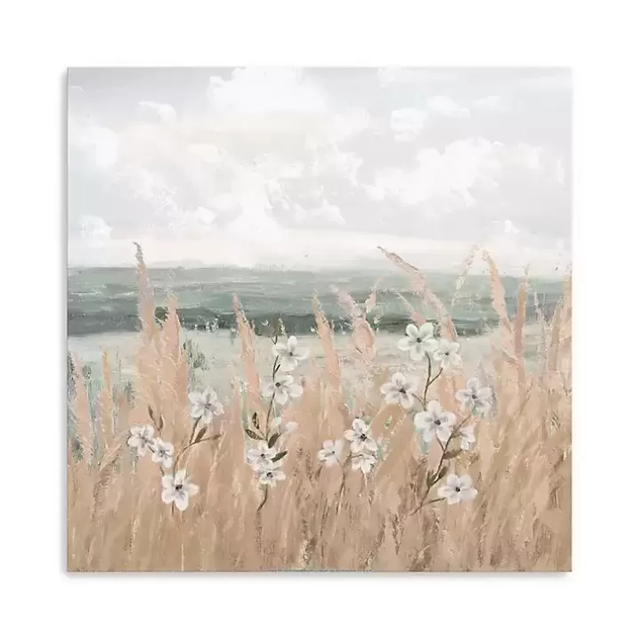 Online Flower Wheat Shore Canvas Art Print, 30x30 in. Canvas Art