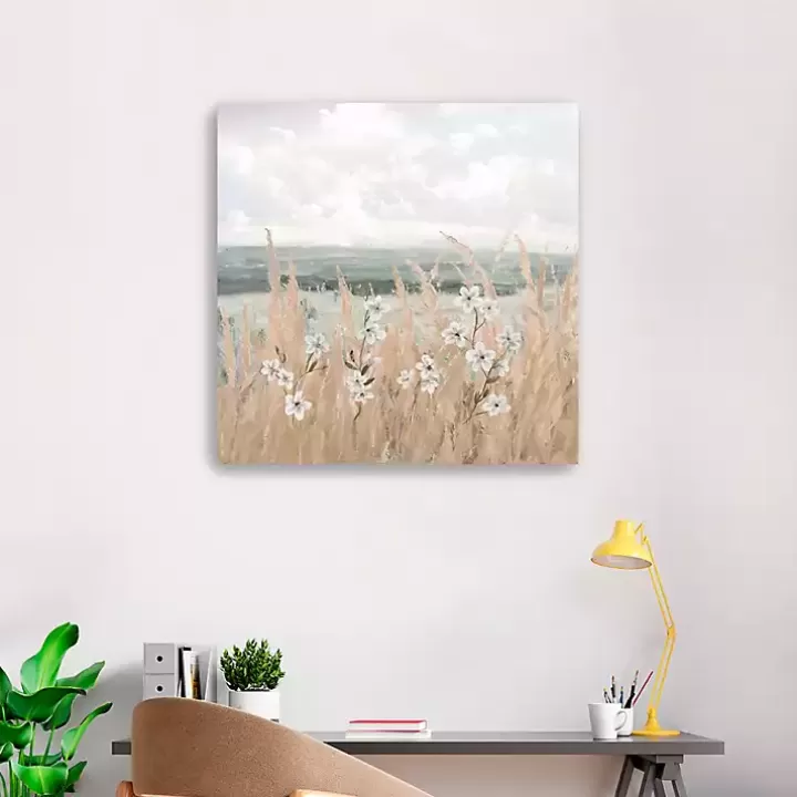 Online Flower Wheat Shore Canvas Art Print, 30x30 in. Canvas Art