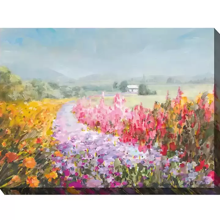 Best Sale Flowering Footpath Outdoor Canvas Art Print Outdoor Wall Decor