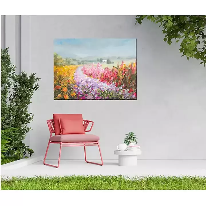 Best Sale Flowering Footpath Outdoor Canvas Art Print Outdoor Wall Decor