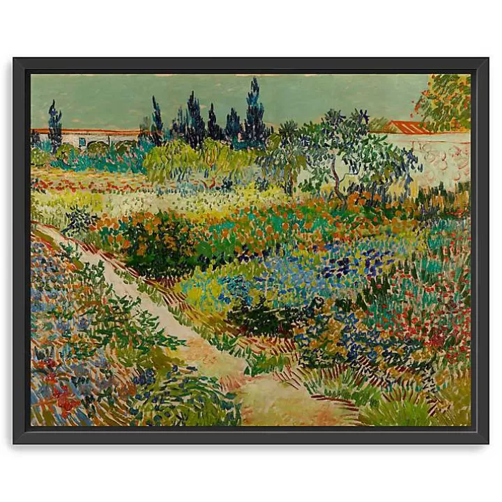 Hot Flowering Garden Path Canvas Art Print, 22x18 in. Canvas Art